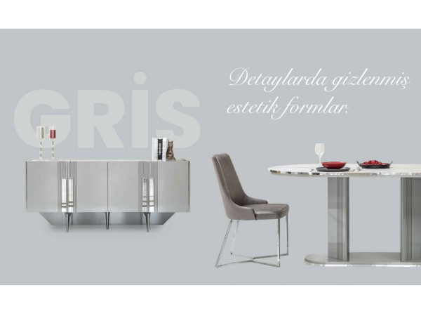 Gris Yemek Odası